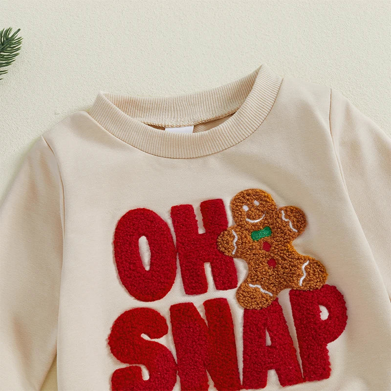 Kids Christmas Embroidery Lounge Set