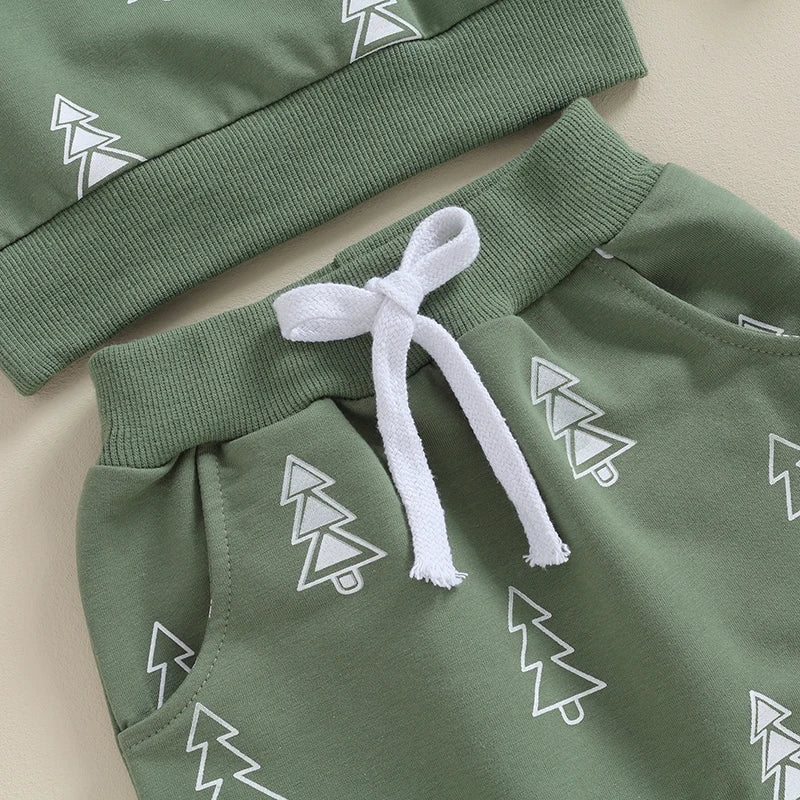 Boys Xmas Tree Print Lounge Set