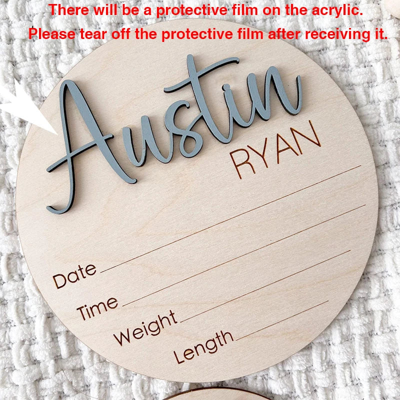 Custom Name Hospital Birth Announcement Sign