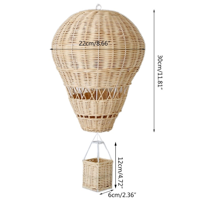 Rattan Hot Air Balloon Baby Room Decoration