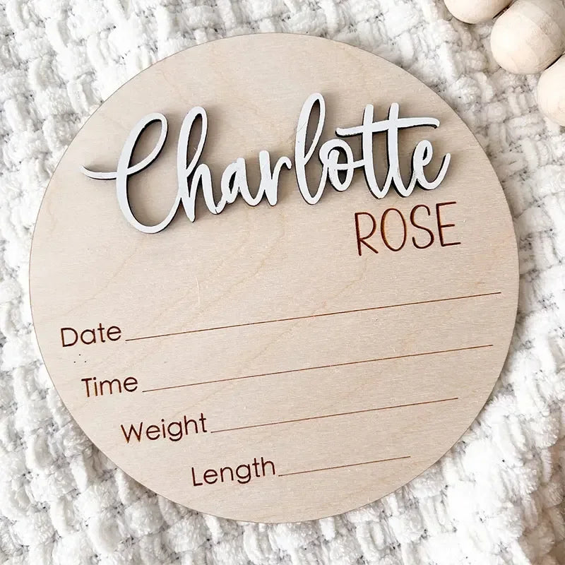 Custom Name Hospital Birth Announcement Sign