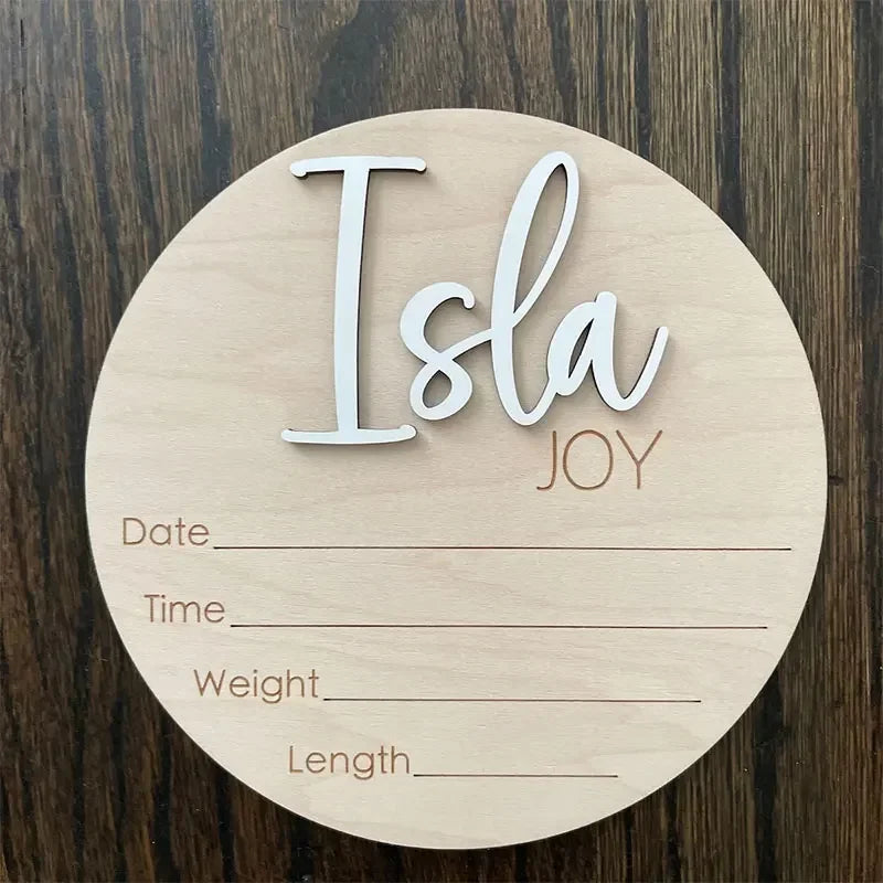 Custom Name Hospital Birth Announcement Sign