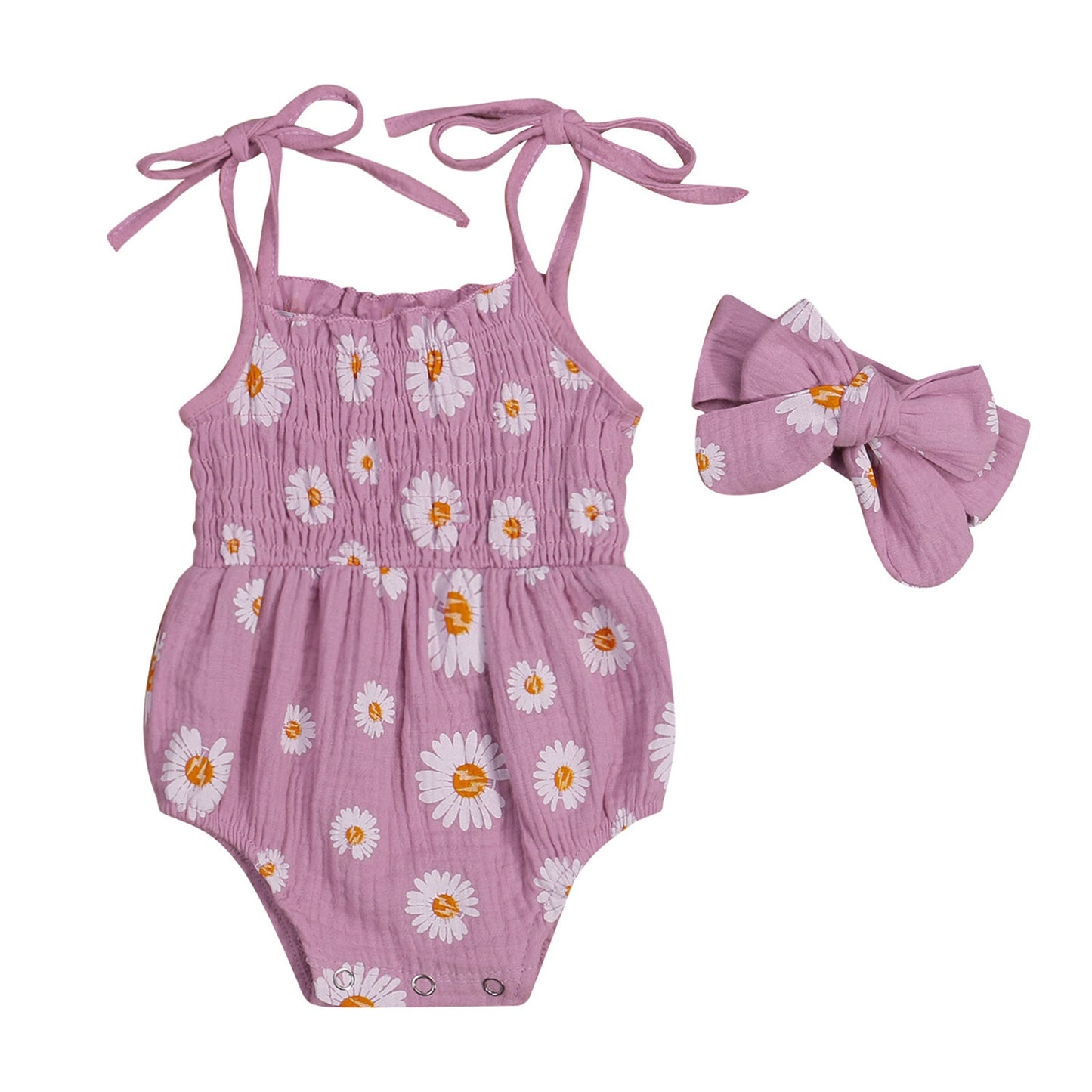 Baby Girls Linen Romper