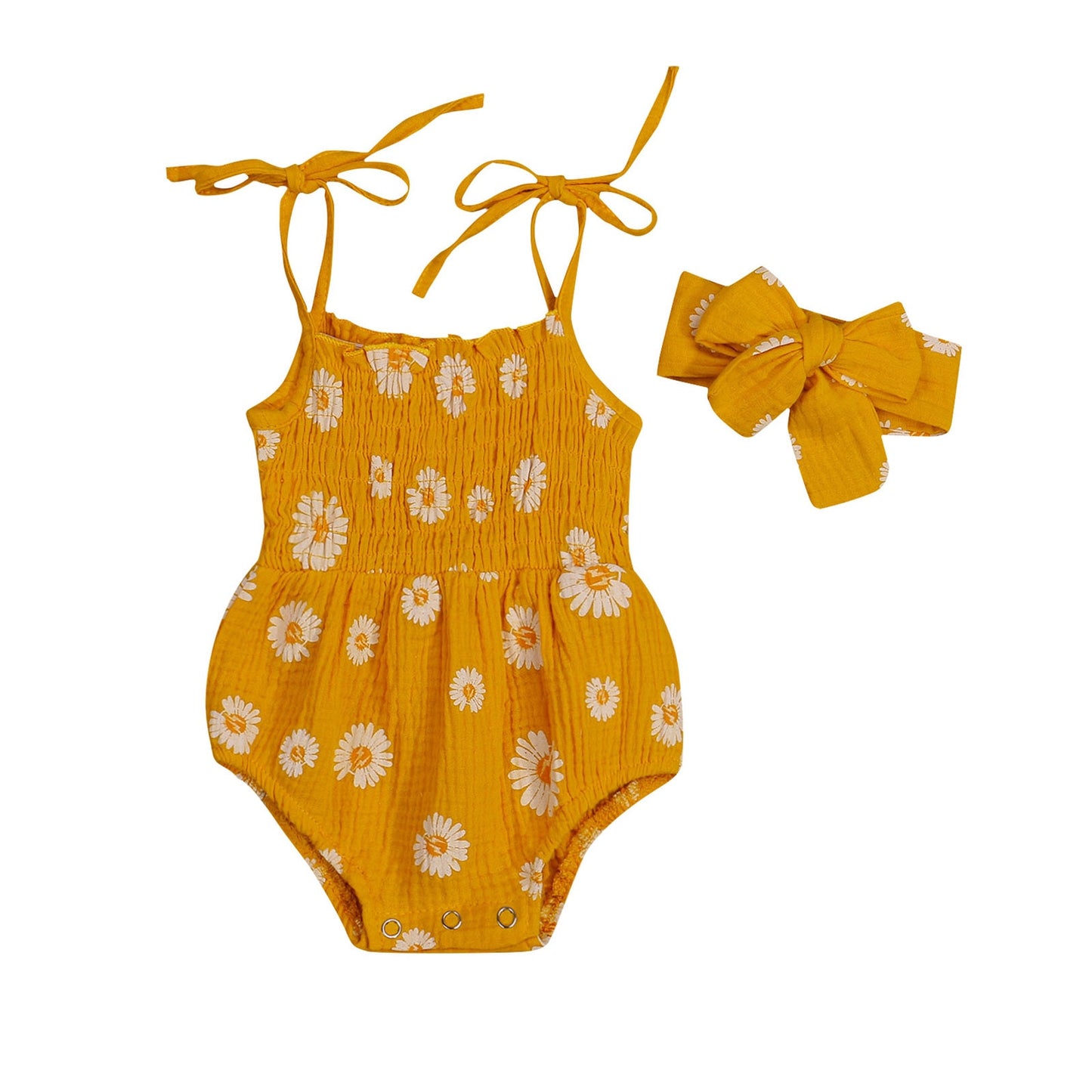 Baby Girls Linen Romper