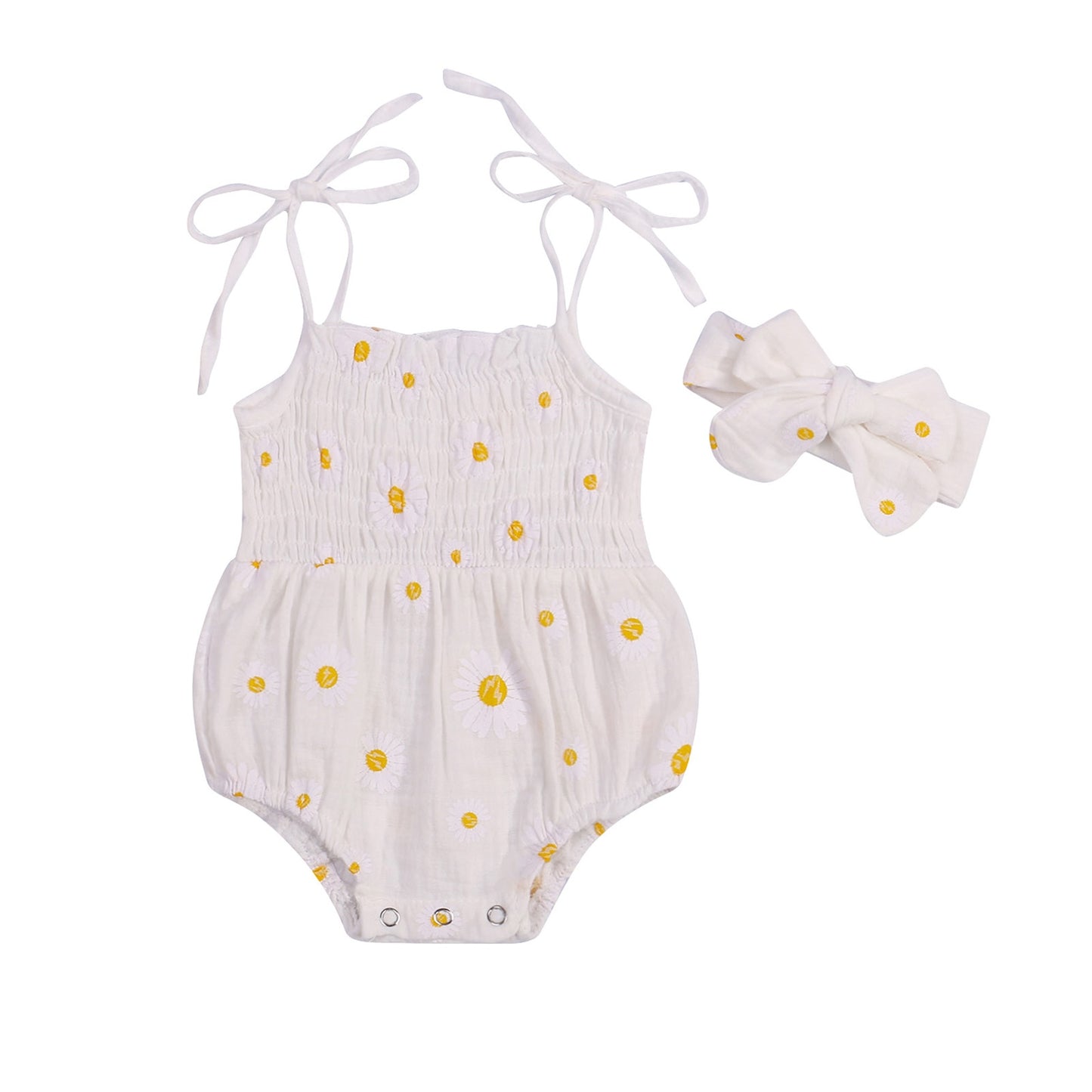 Baby Girls Linen Romper