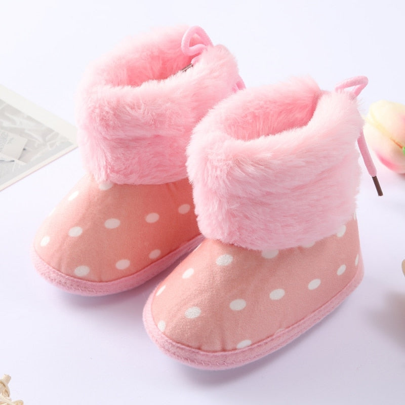 Warm Boots - Soft Sole Fur Snow Booties for 0-18M