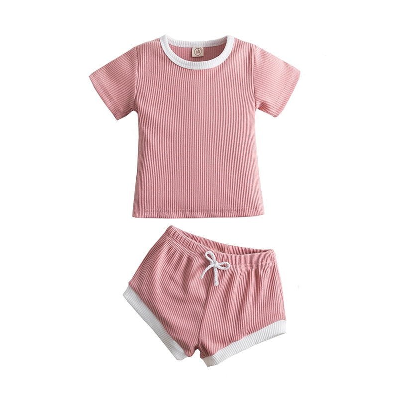 Summer Clothing Set Short Sleeve Tops+Shorts 3M - 24M
