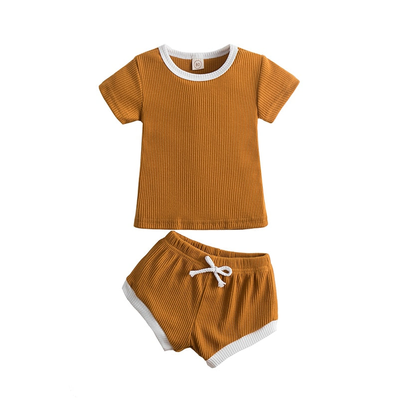 Summer Clothing Set Short Sleeve Tops+Shorts 3M - 24M