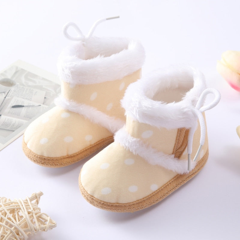 Warm Boots - Soft Sole Fur Snow Booties for 0-18M
