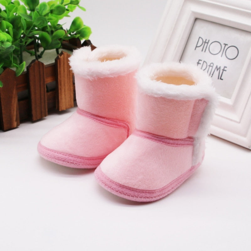 Warm Boots - Soft Sole Fur Snow Booties for 0-18M