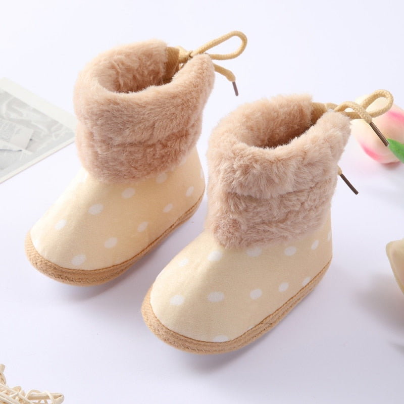 Warm Boots - Soft Sole Fur Snow Booties for 0-18M
