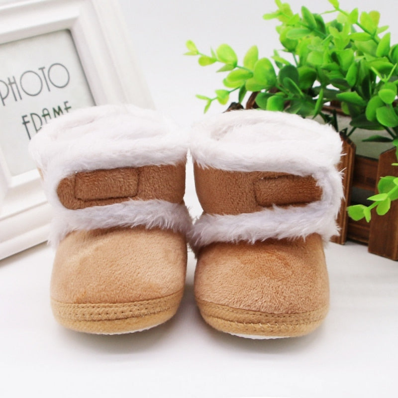 Warm Boots - Soft Sole Fur Snow Booties for 0-18M