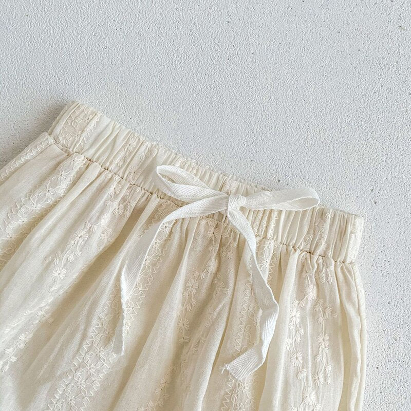 Girls Embroidery Top and Short Set