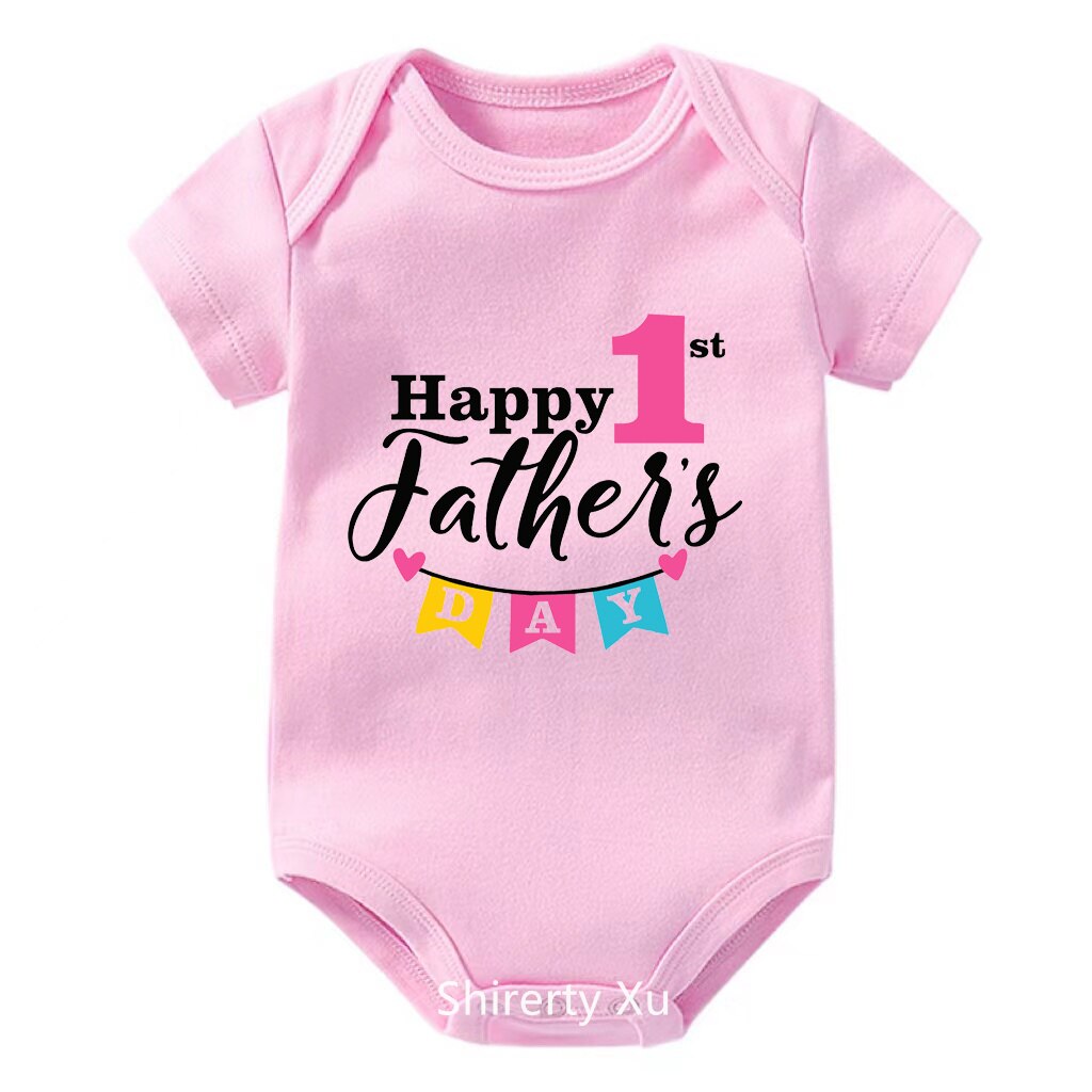 1st Fathers Day Baby Vest