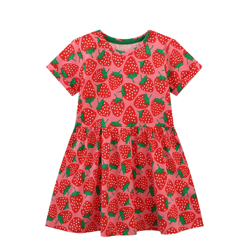 Girls Strawberry Summer Dress