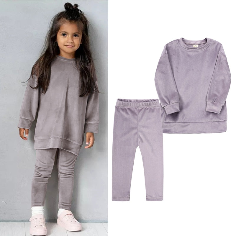 Girl Velvet Lounge Set