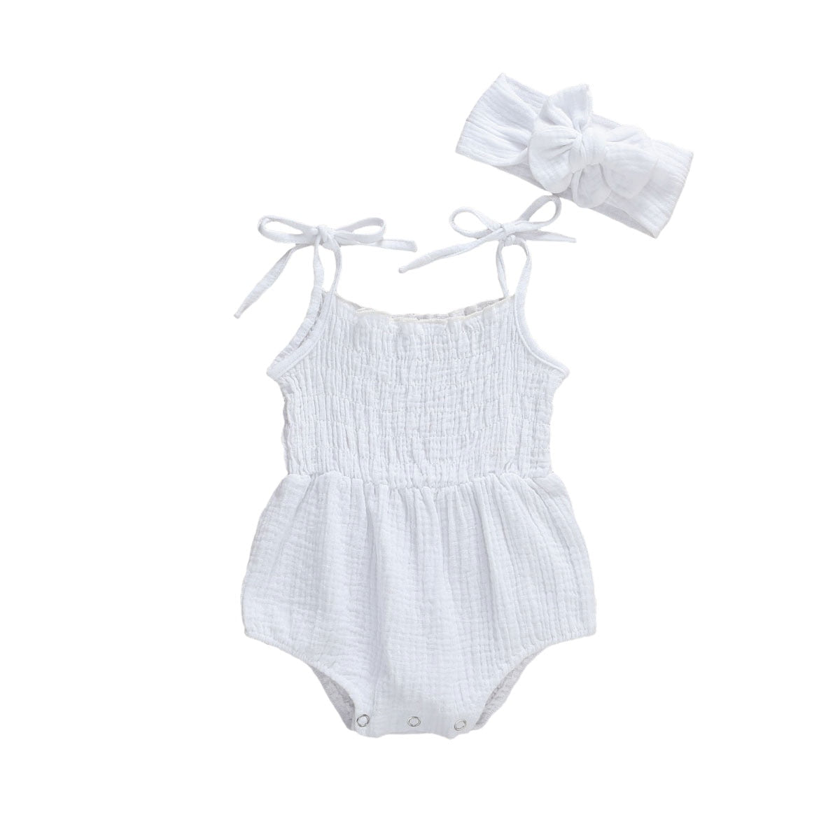 Baby Girls Linen Romper