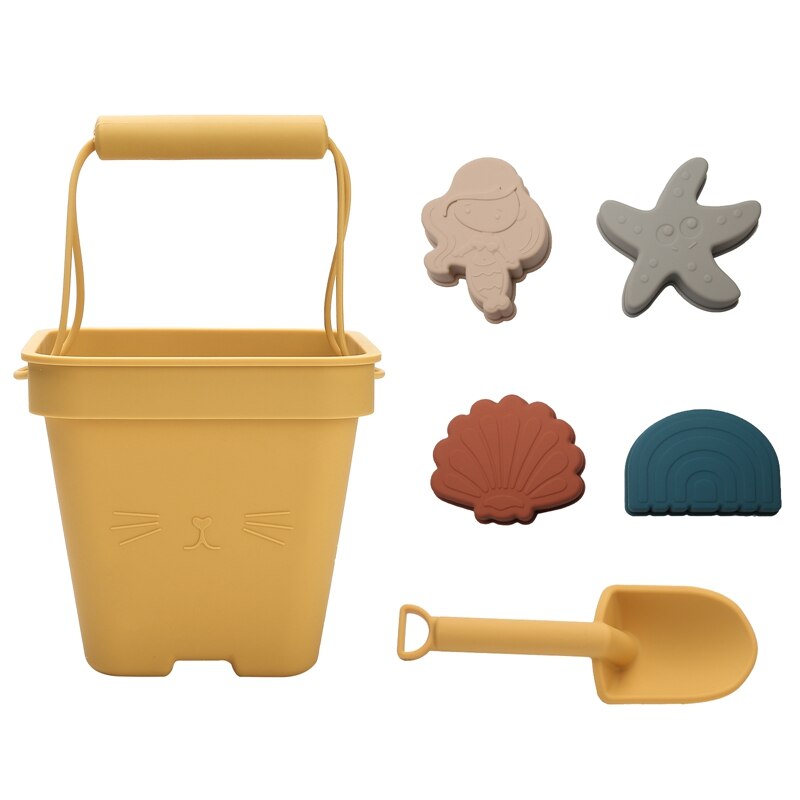 Kids Silicone Beach Toy Bucket And Sand Toys