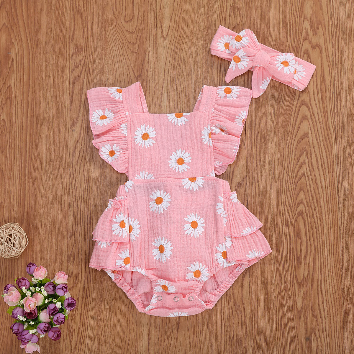 Baby Girls Daisy Ruffled Set