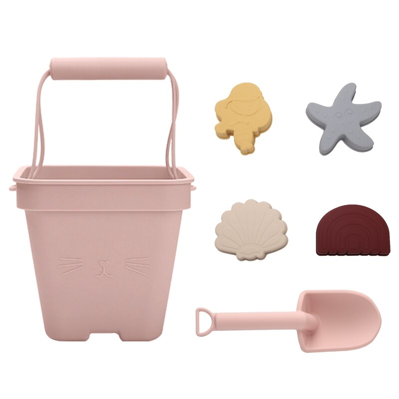 Kids Silicone Beach Toy Bucket And Sand Toys