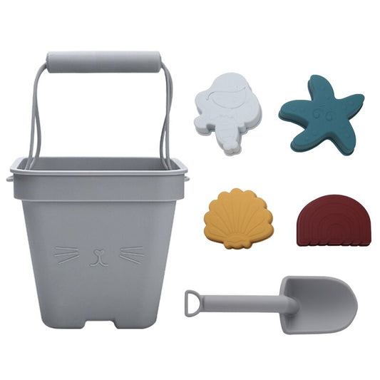 Kids Silicone Beach Toy Bucket And Sand Toys