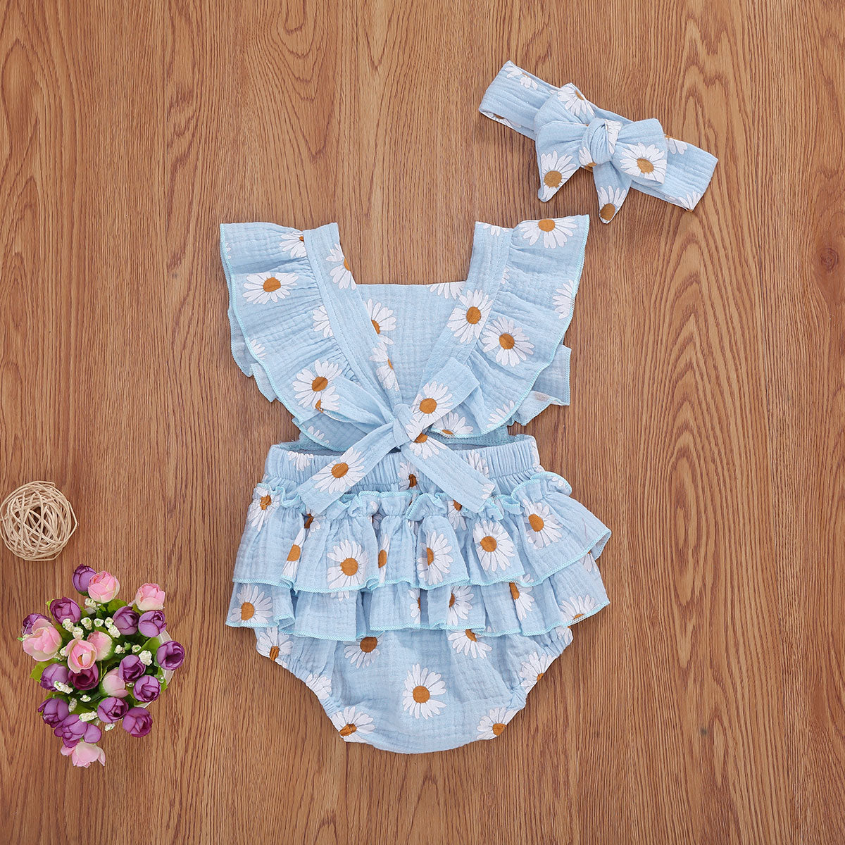 Baby Girls Daisy Ruffled Set