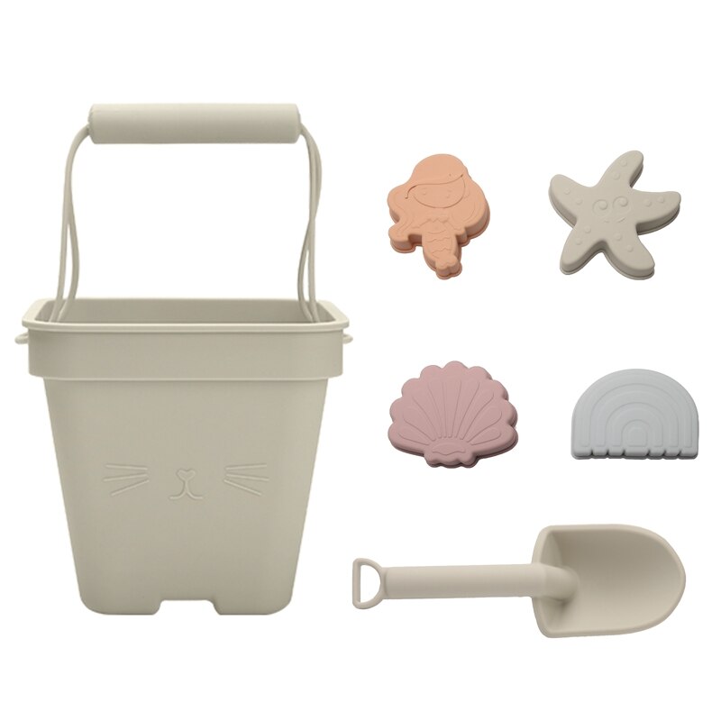 Kids Silicone Beach Toy Bucket And Sand Toys