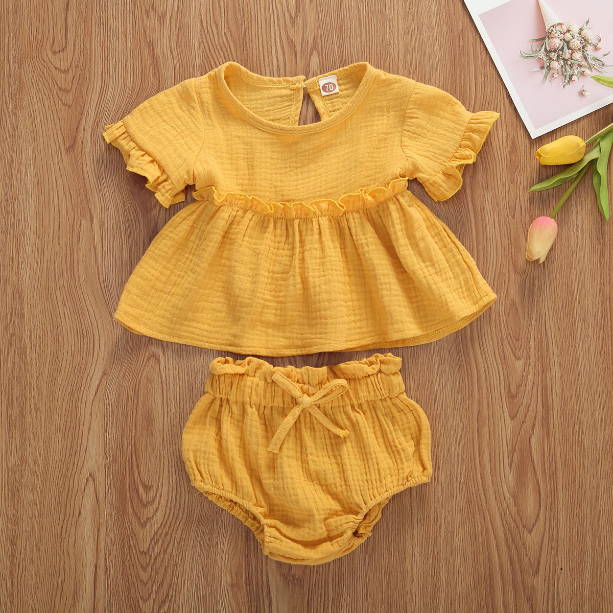 Baby Girls Ruffle Top and Short Set