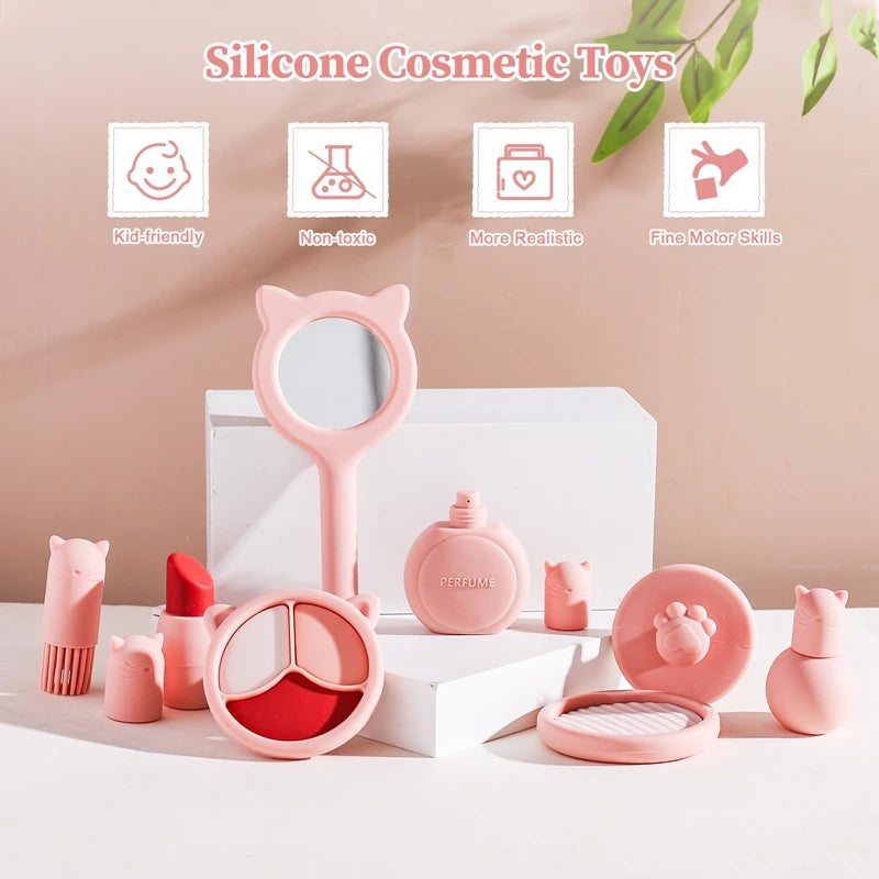 Childrens Silicone Pretend Makeup Set