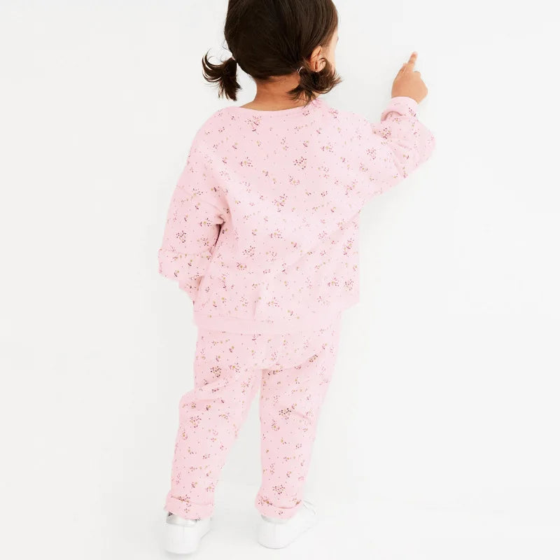 Girls Pink Rabbit Lounge Set