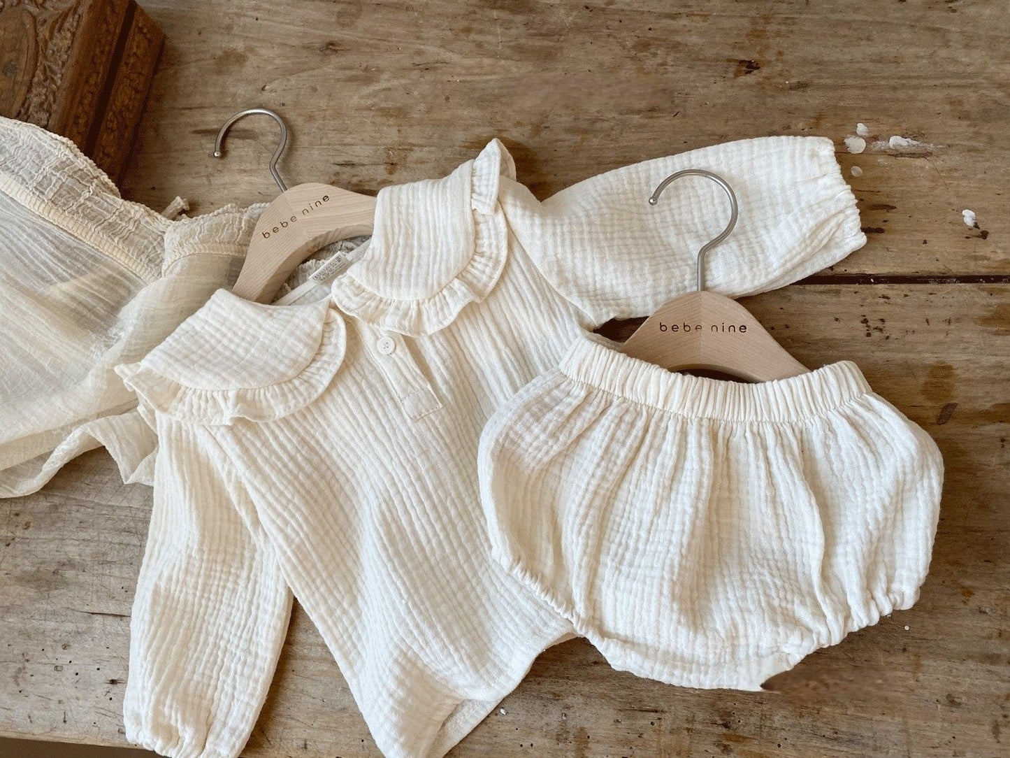 Baby Organic Cotton Long Sleeve Tops + Shorts