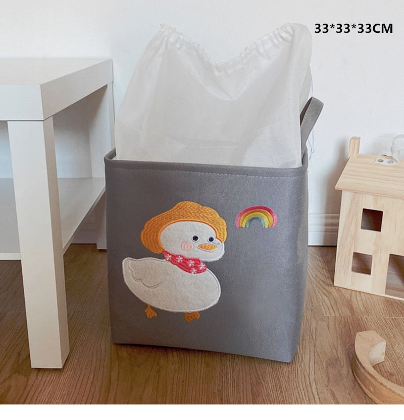 Childrens Animal Canvas storage basket