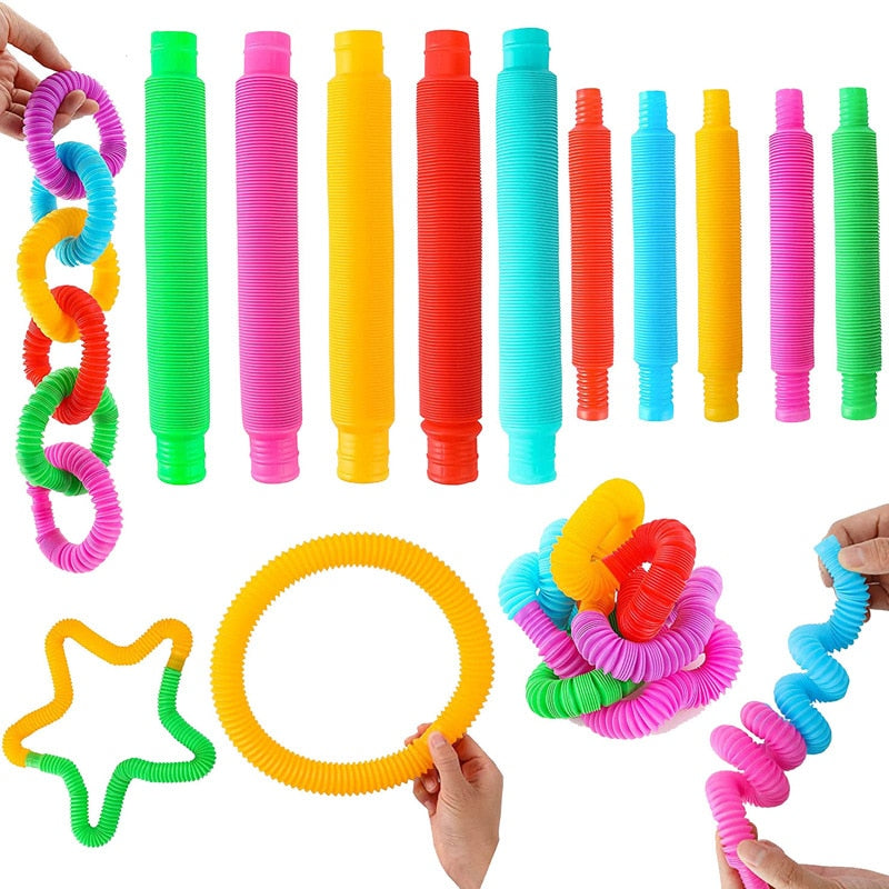 8 PCS Colorful Telescopic Stretching Tube