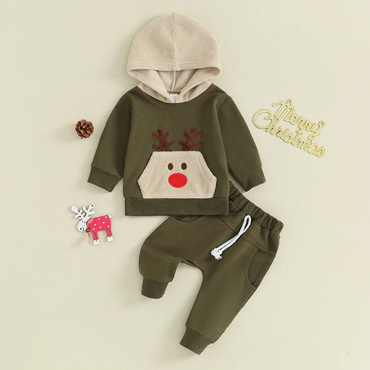 Boys Christmas Reindeer Lounge Set