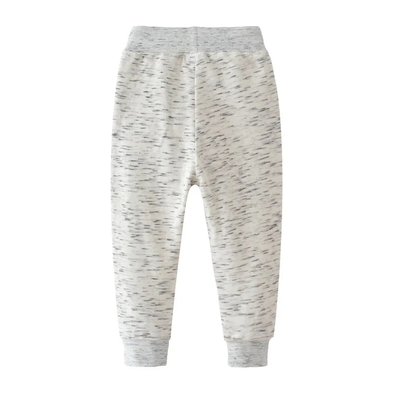 Boys Grey Cotton Jogging Bottoms