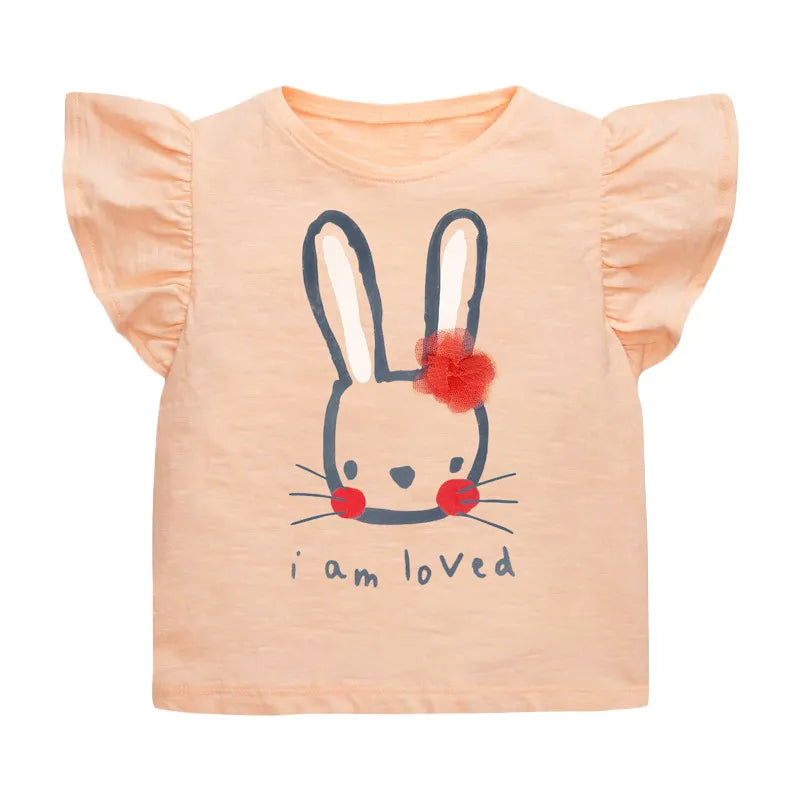 Girls Short Sleeve Rabbit T-Shirt