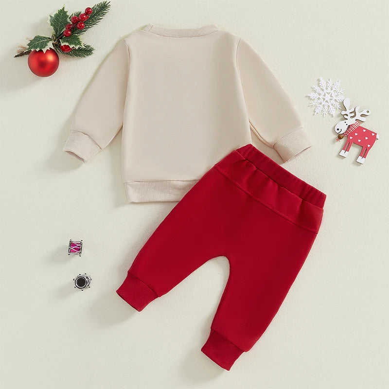 Kids Christmas Embroidery Lounge Set