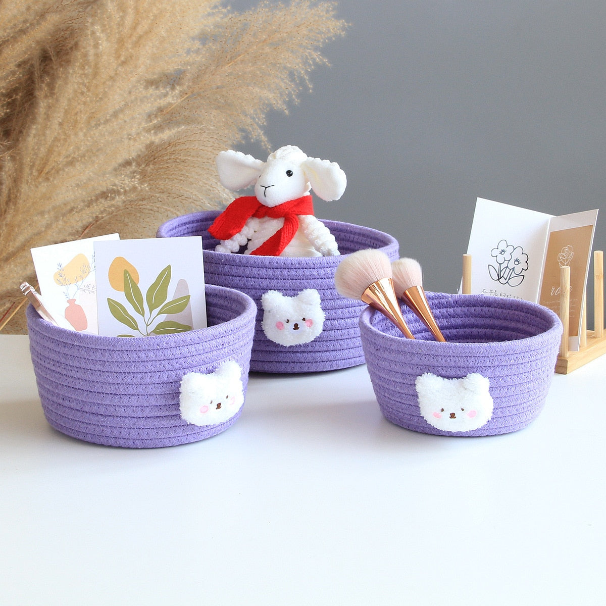 Cotton Rope Animal Woven Storage Basket