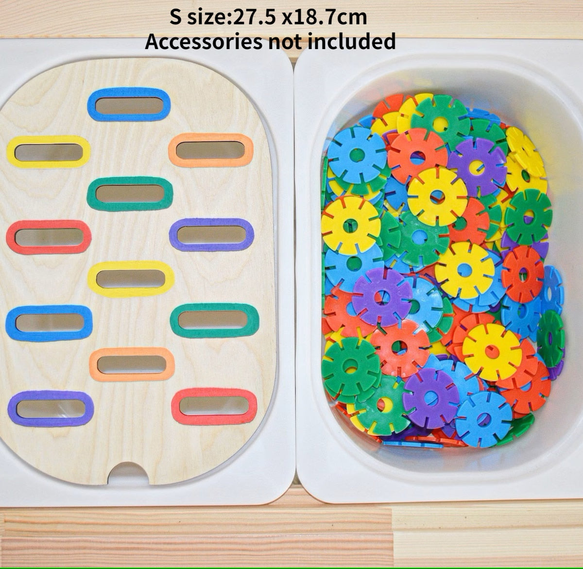 FLISAT Sensory wooden Table Inserts