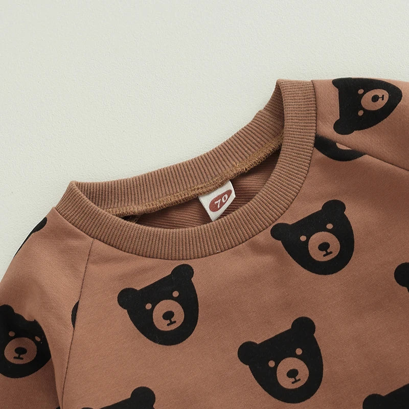 Boy Bear Print Long Sleeve Lounge Set