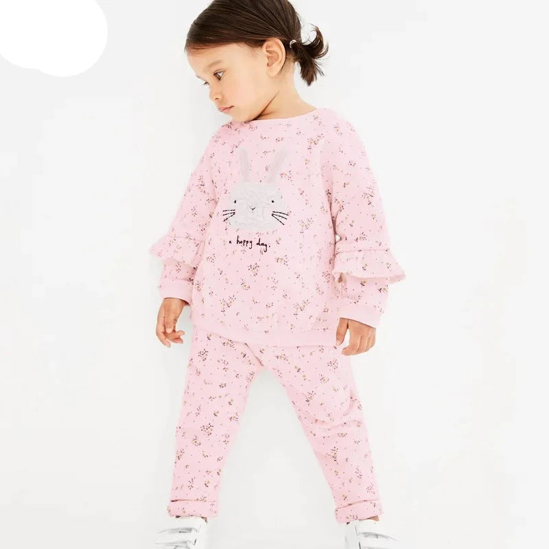 Girls Pink Rabbit Lounge Set