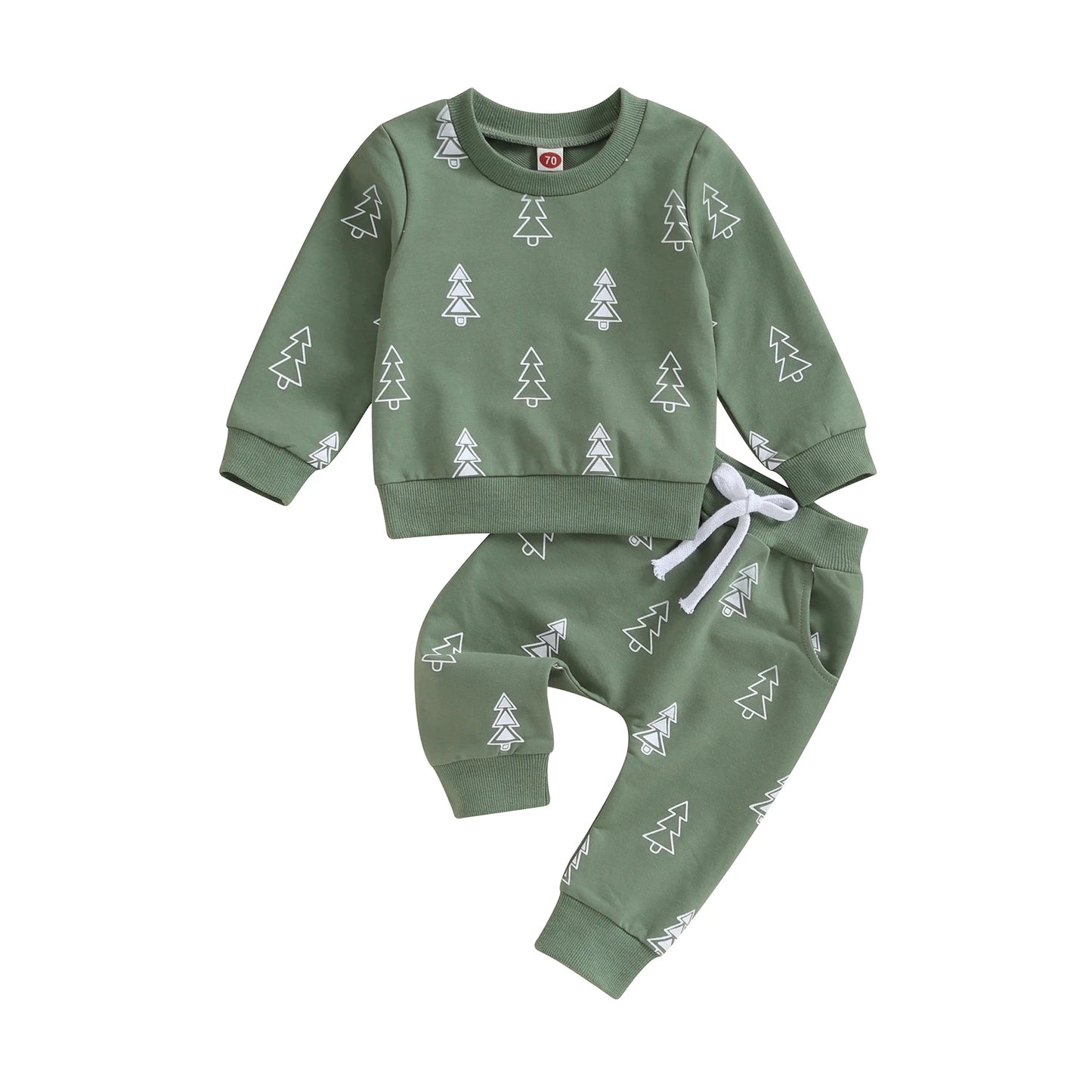 Boys Xmas Tree Print Lounge Set