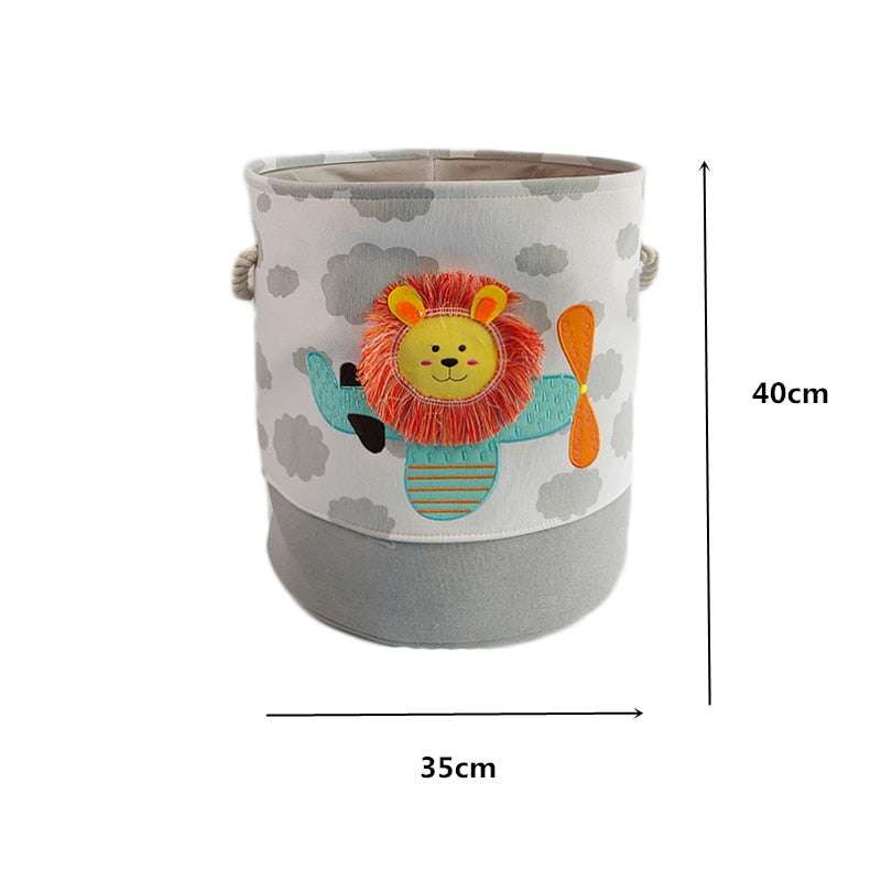 Childrens Animal Canvas storage basket