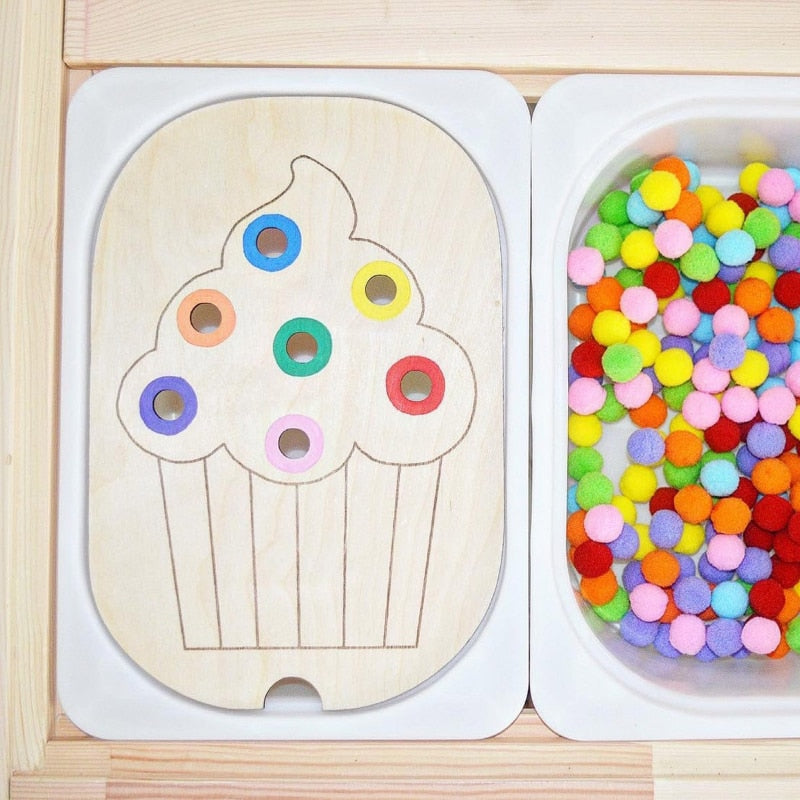 FLISAT Sensory wooden Table Inserts