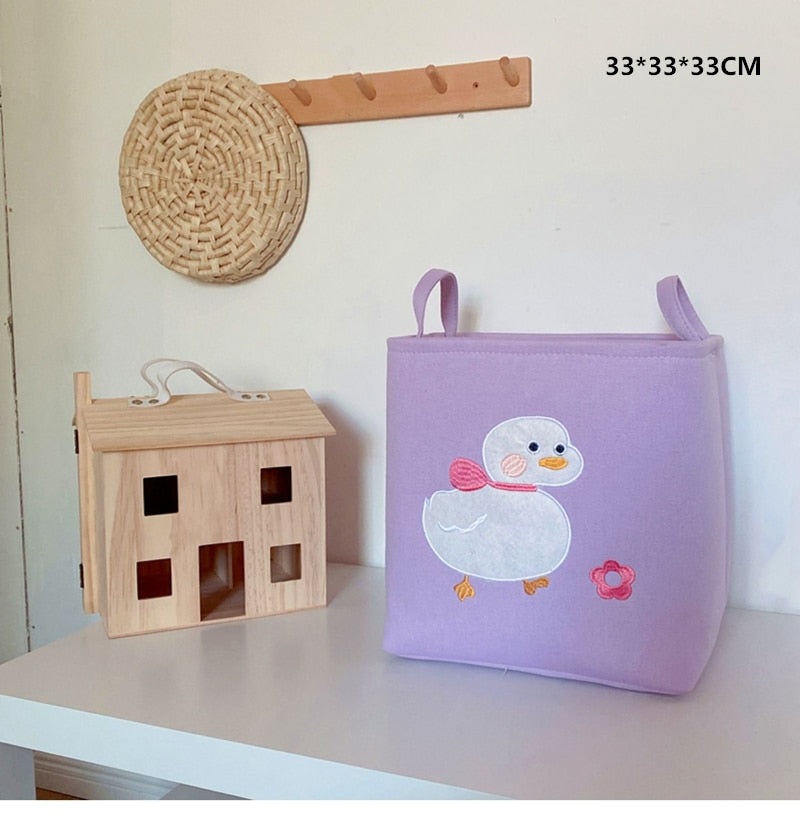 Childrens Animal Canvas storage basket