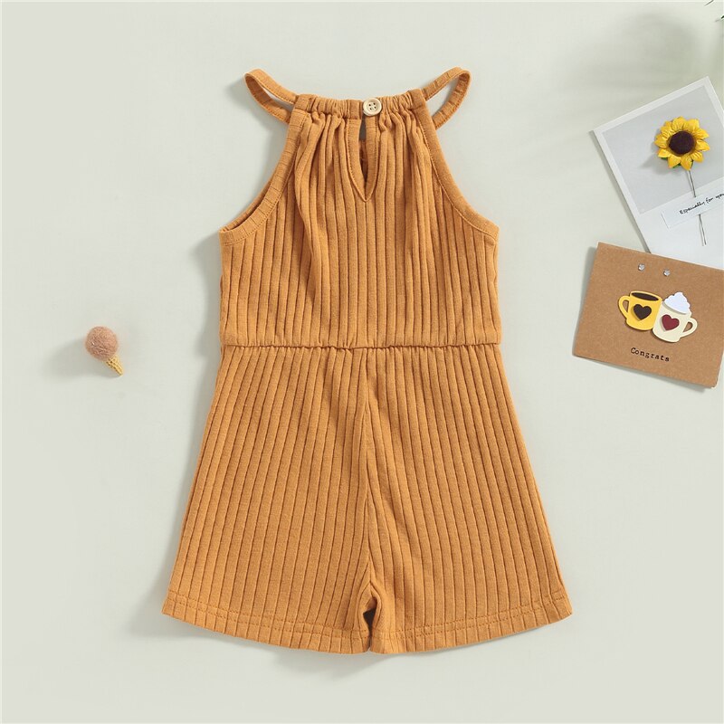 Girls Ribbed Jumpsuit