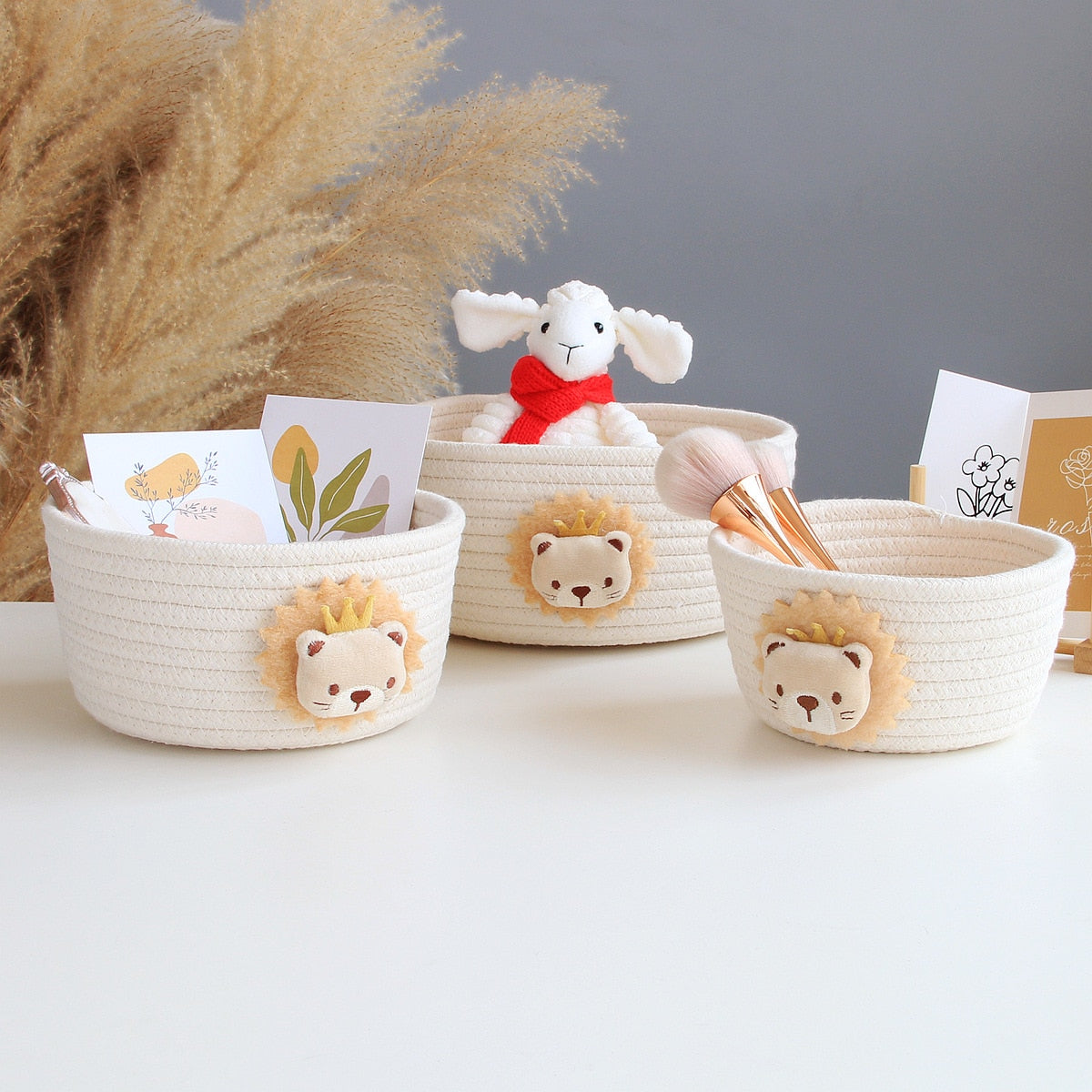 Cotton Rope Animal Woven Storage Basket