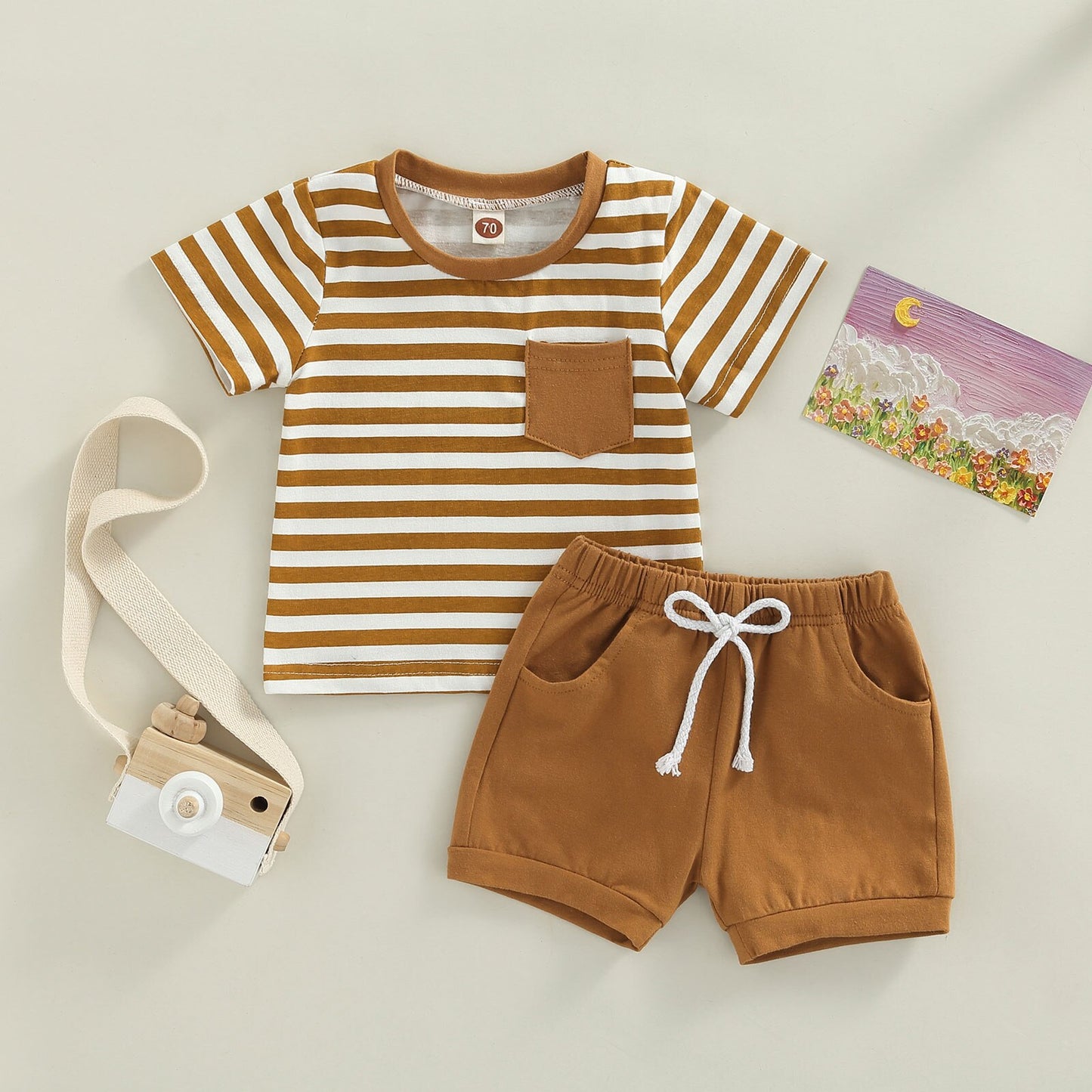 Boys Stripe Short And Top Set