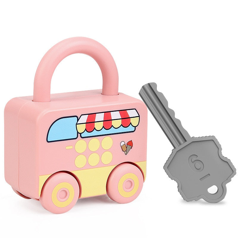 Montessori Children Learning Locks with Keys