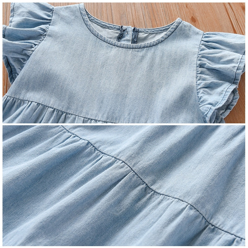 Girls Summer Denim Dress